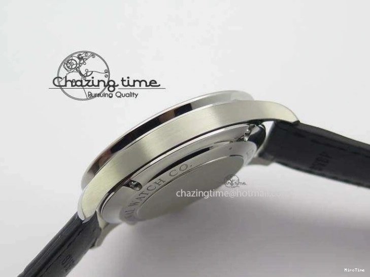 MIROTIME 0313 Modern Portuguese IW371404 ZF V3 1:1 Best Edition SS Black Dial On Black Leather Strap A 7267